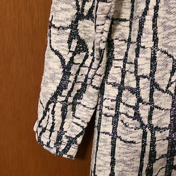 Picadilly ivory & black cracked glass look dress Sz M - Picture 4 of 8